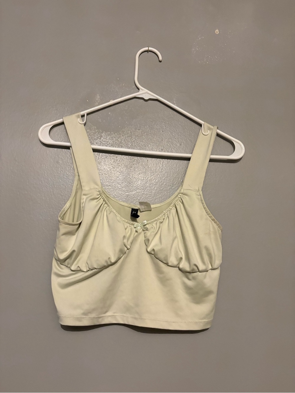 Women's light green  Tank Crop Top with
